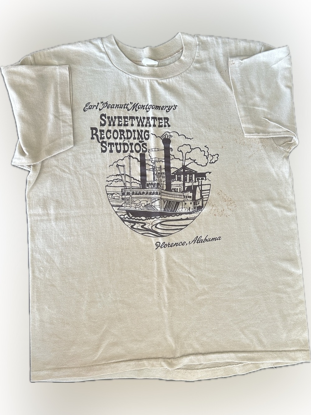 Vintage Beige Sweetwater Recording Studios Short Sleeve Tee